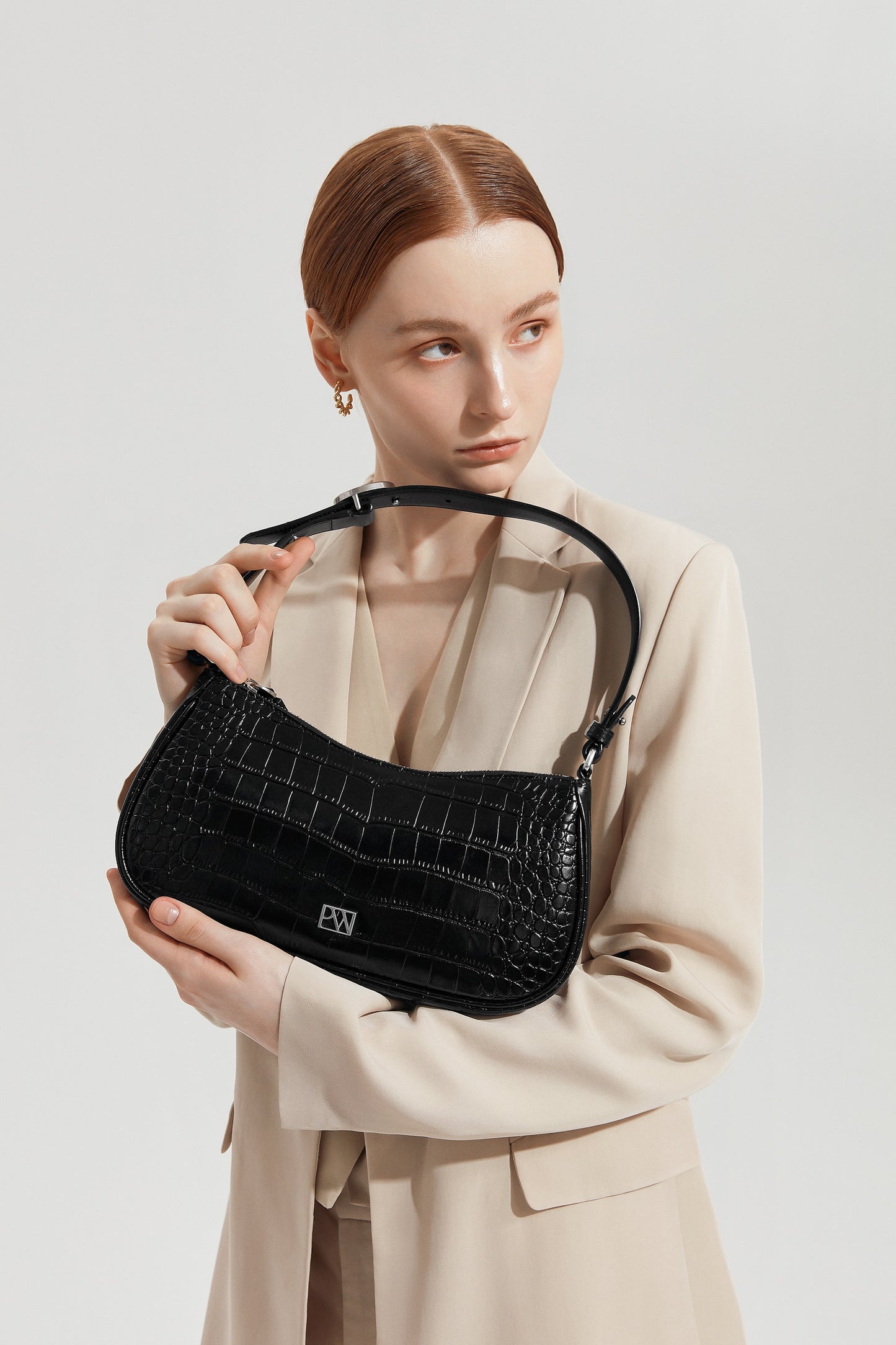 Charmed Baguette Bag in Black | Parisa Wang | Featured