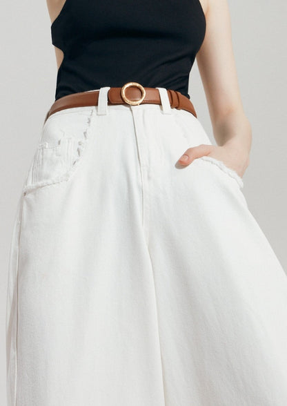 Charmed Leather Belt in Brown | Parisa Wang | Featured 