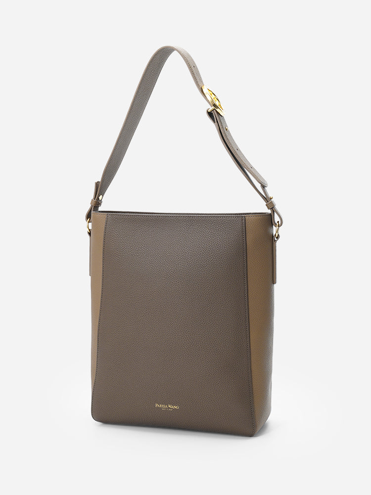 Allured Medium Tote Bag in Ebony | Parisa Wang