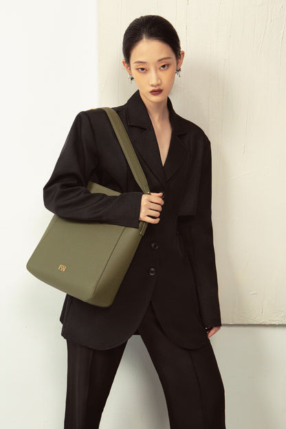 Allured Medium Tote Bag in Olive | Parisa Wang | Featured