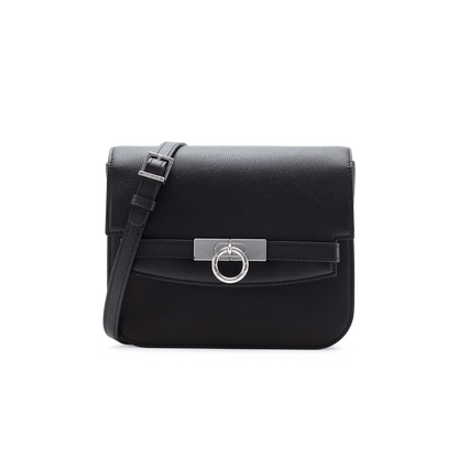 Unlocked Box Flap Bag in Black | Parisa Wang 