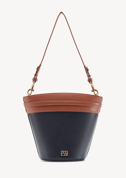 Unlocked Bucket Bag in Black Brown | Parisa Wang
