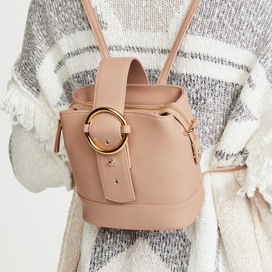 Addicted Mini Backpack in Beige | Parisa Wang | Featured