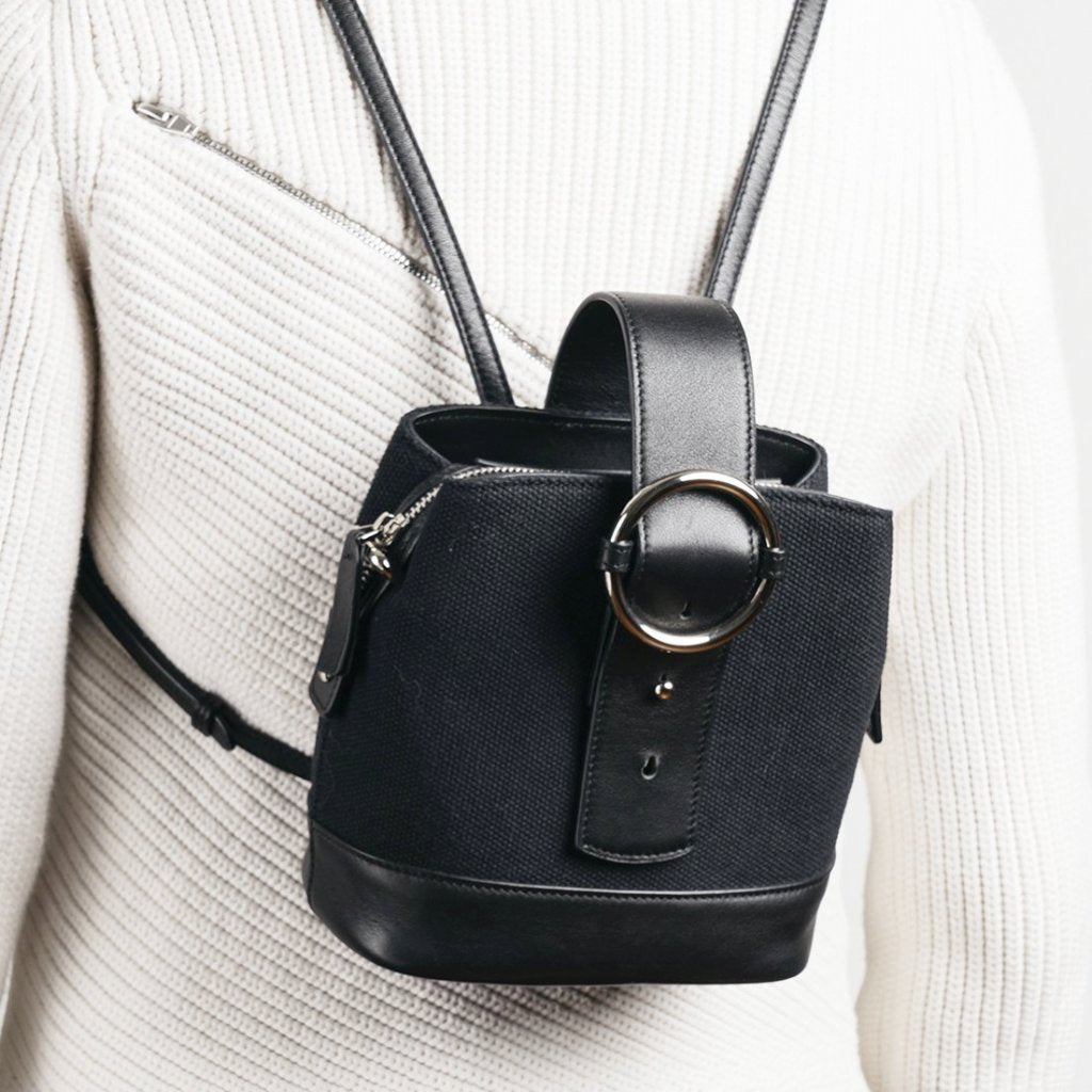 Addicted Mini Backpack in Black Silver | Parisa Wang | Featured