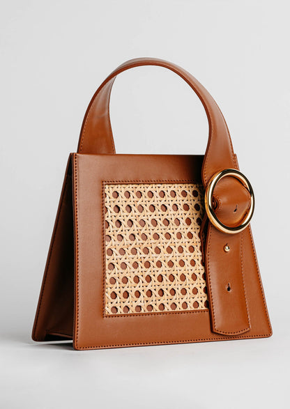 Enchanted Top Handle Bag in Bamboo Brown | Parisa Wang