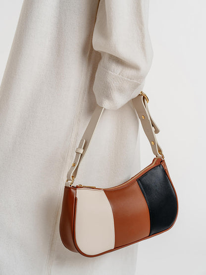 Charmed Baguette Bag in Brown Cream | Parisa Wang