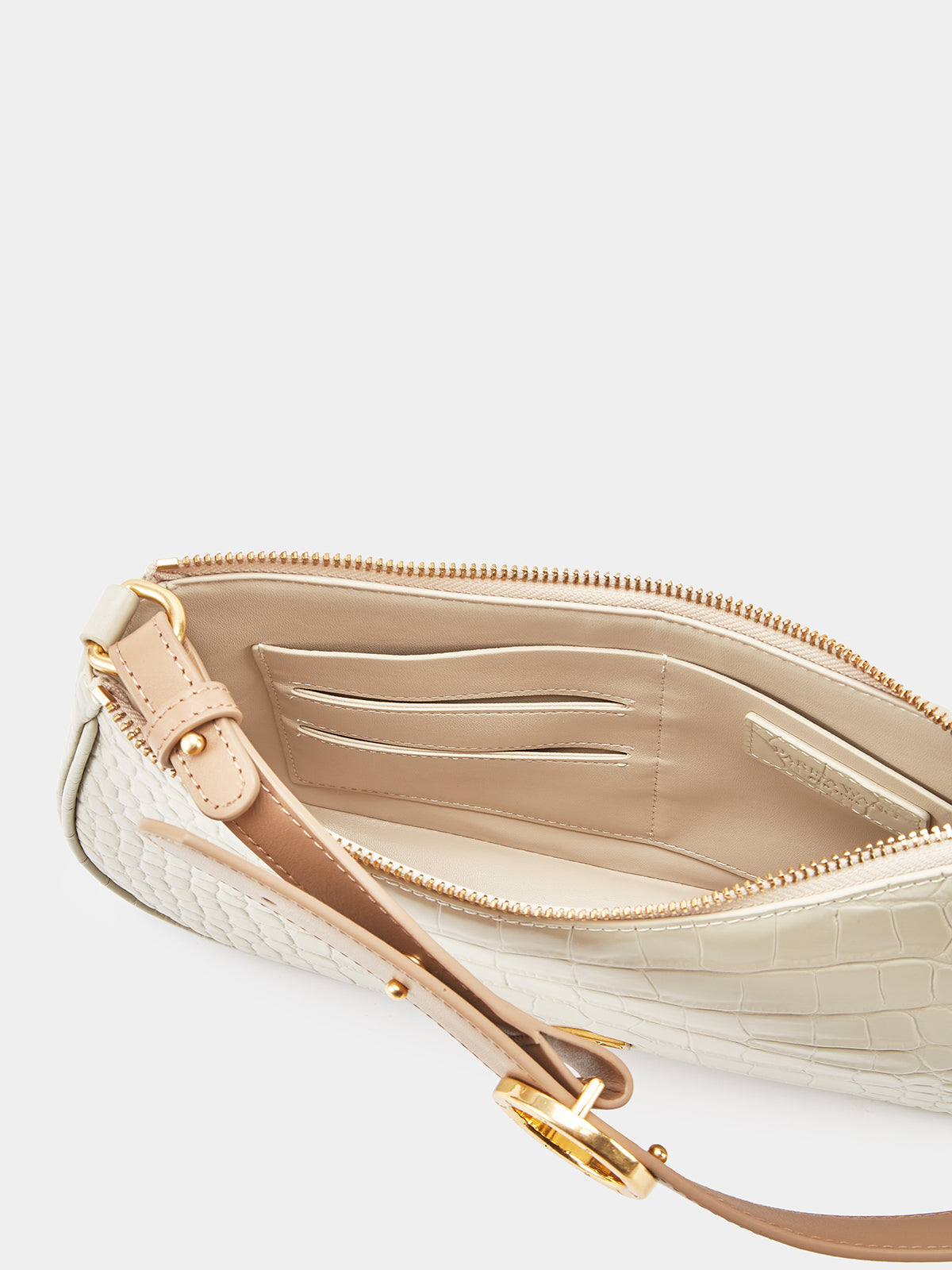 Charmed Baguette Bag in Cream Sand | Parisa Wang